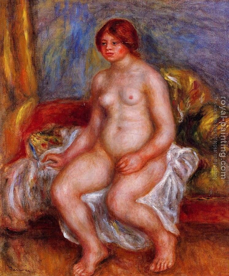 Pierre Auguste Renoir : Nude Woman on Green Cushions